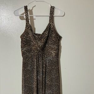 Animal Print Maxi Dress - Brown and Black